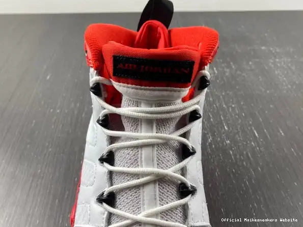 Official Maikesneakers White Red 9 Retro Air Gym Jordan 302370-160 0323